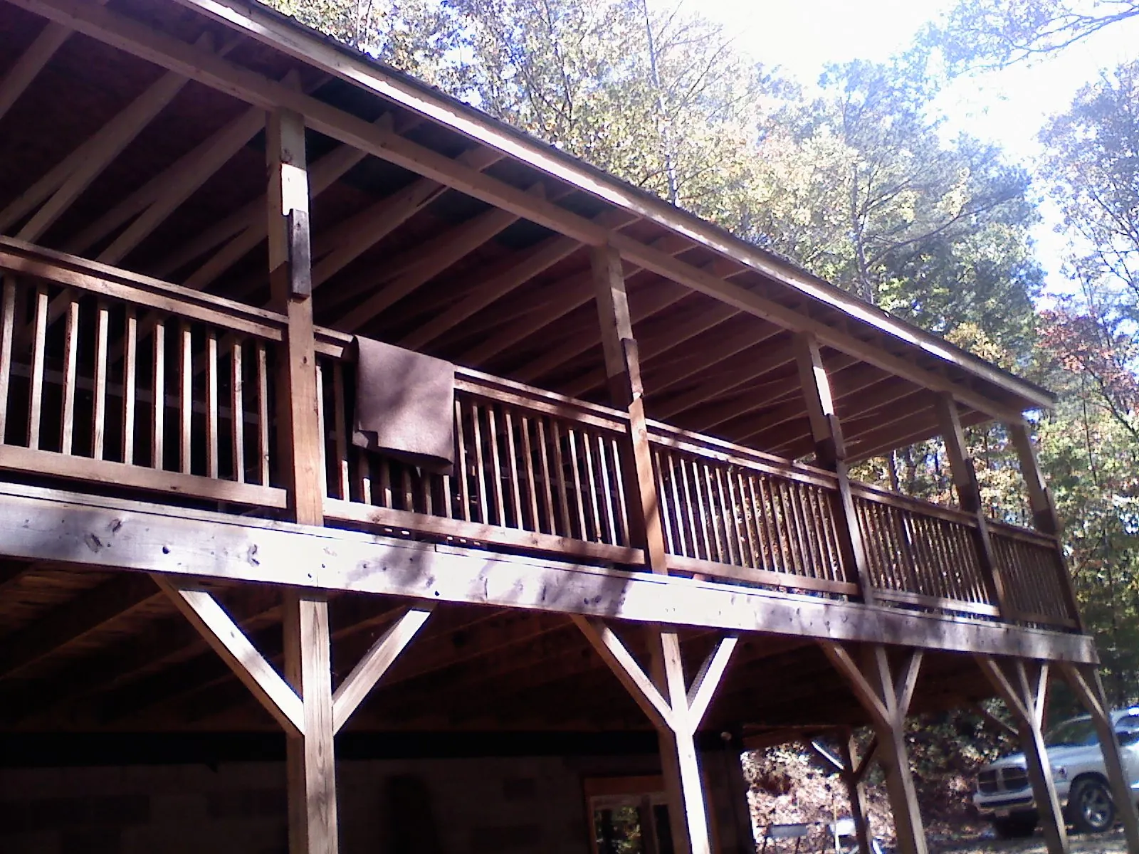 Timber framing under a new elevated porch and deck — Roof Leak Repair in Sumas by Roofing Brothers